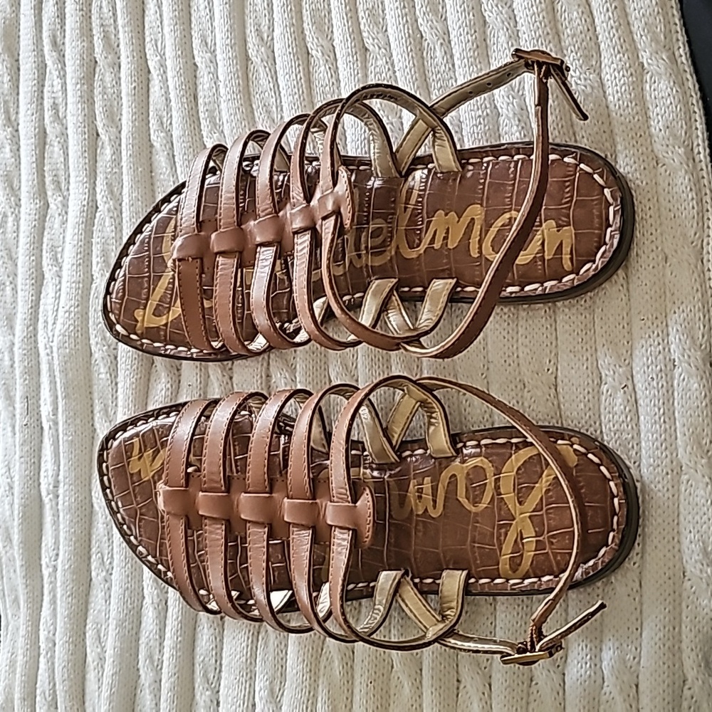 Sam Edelman Garland Brown Leather Sandals